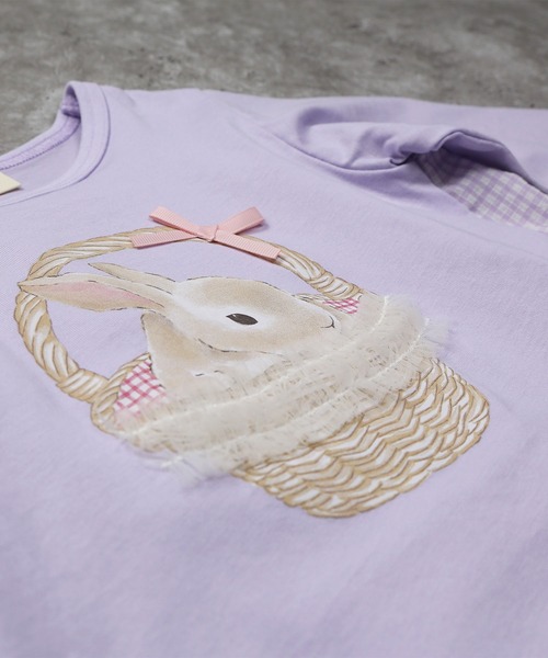 la poche biscuit（ラポシェビスキュイ） tシャツ 「綿100％」うさぎ
