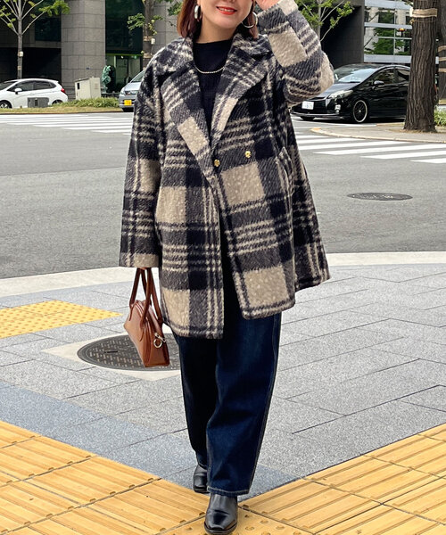 「Chez toi」 コート FREE ネイビー レディース_画像4