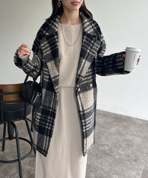 「Chez toi」 コート FREE ネイビー レディース_画像5