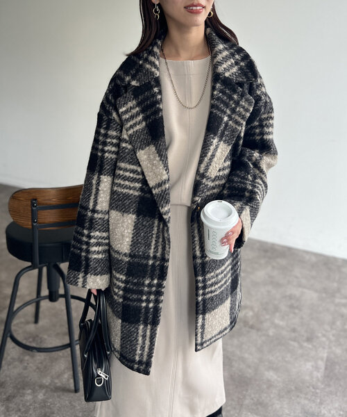 「Chez toi」 コート FREE ネイビー レディース_画像8