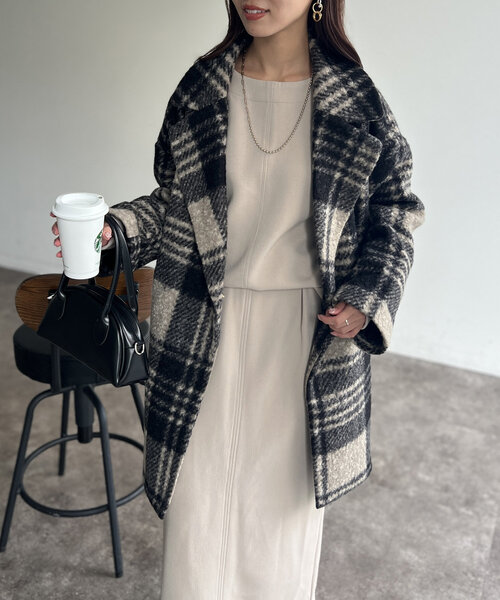 「Chez toi」 コート FREE ネイビー レディース_画像9