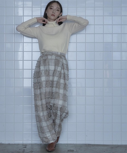 「miette」 タートルネックニット FREE アイボリー レディース_画像8