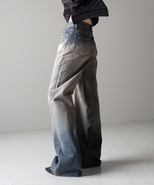 [me+em select] Denim брюки SMALL оттенок голубого прочее женский 