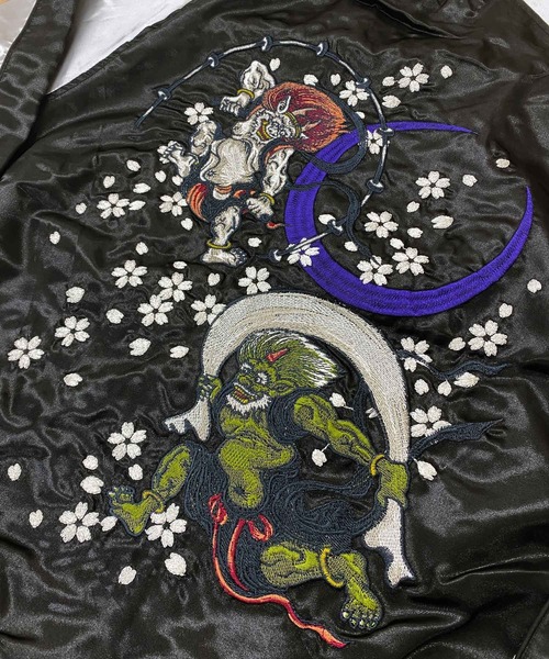 「TopIsm」 スカジャン X-LARGE グリーン メンズ_画像9