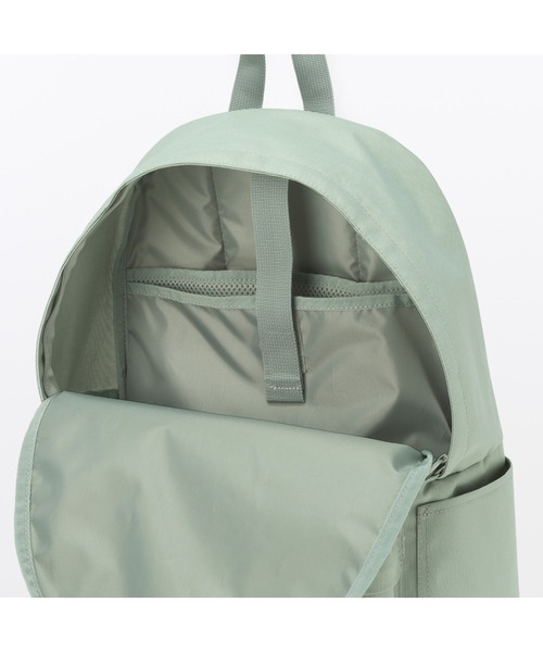 【未使用に近い】MUJI 撥水リップストップリュック ライトグリーン 無印良品（MUJI） デイバック リュック 肩の負担を軽くする 撥水