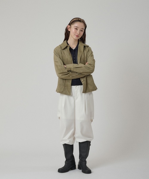 MUHET（ミュエータ） ブルゾン アウター faux-suede shirt jacket