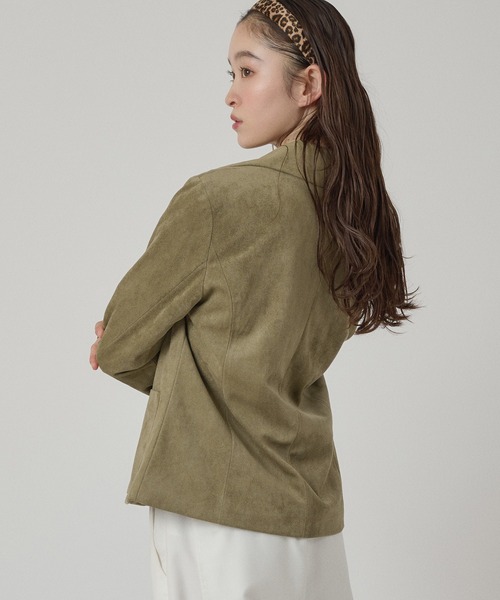 MUHET（ミュエータ） ブルゾン アウター faux-suede shirt jacket
