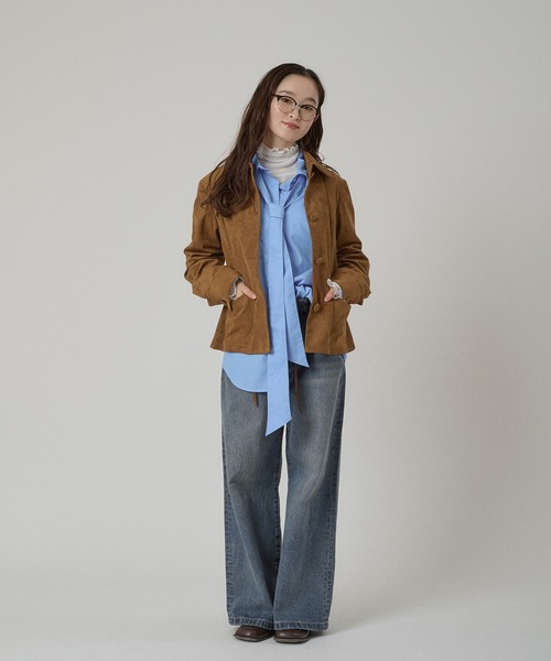 MUHET（ミュエータ） ブルゾン アウター faux-suede shirt jacket