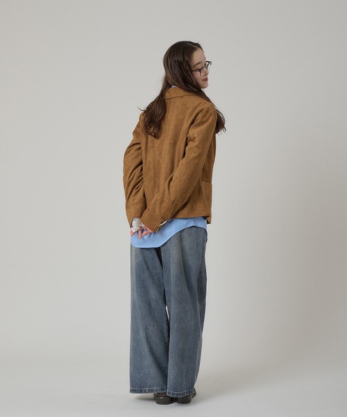 MUHET（ミュエータ） ブルゾン アウター faux-suede shirt jacket
