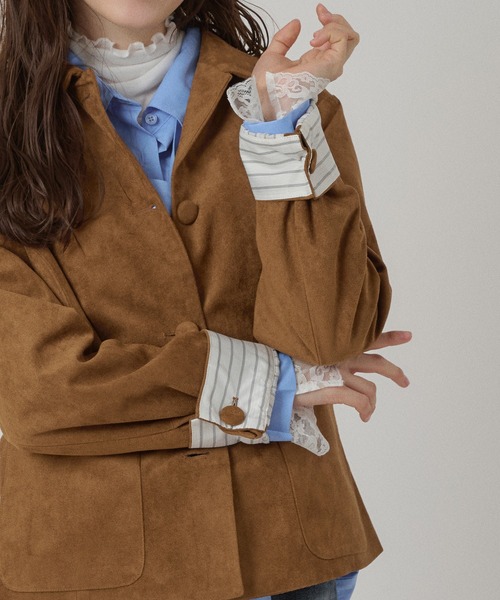 MUHET（ミュエータ） ブルゾン アウター faux-suede shirt jacket