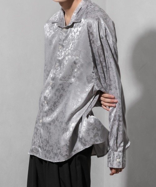 「Adoon plain」 長袖シャツ MEDIUM グレー メンズ_画像7