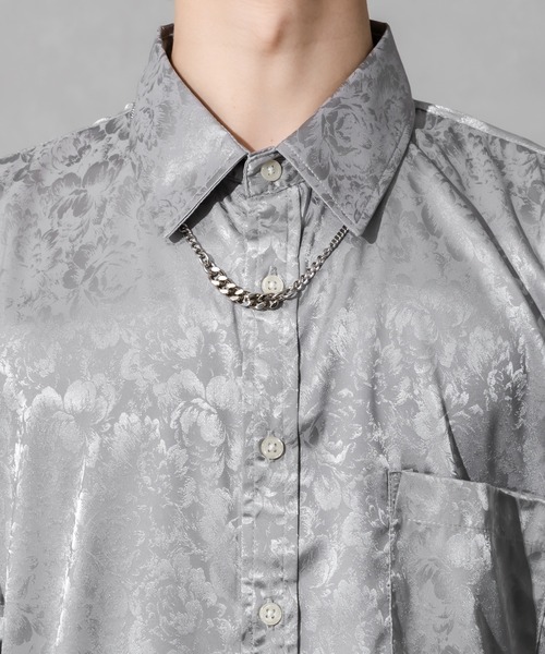 「Adoon plain」 長袖シャツ MEDIUM グレー メンズ_画像8