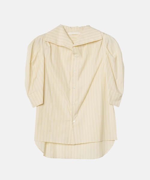 ブラウス シャツ タックスリーブショートスリーブシャツ / Tuck-Sleeve Short Sleeve Shirt レディースの画像