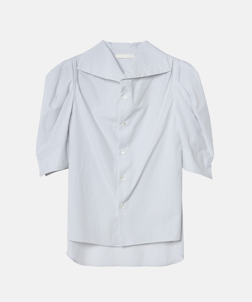 ブラウス シャツ タックスリーブショートスリーブシャツ / Tuck-Sleeve Short Sleeve Shirt レディースの画像