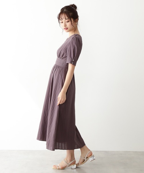 「PROPORTION BODY DRESSING」 半袖ワンピース SMALL ダークグレー レディース_画像2