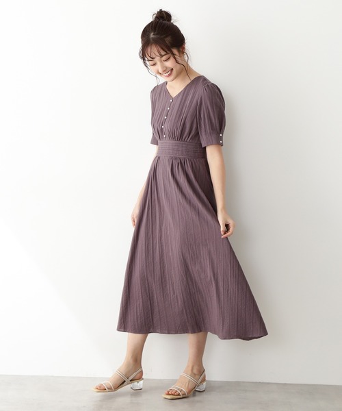 「PROPORTION BODY DRESSING」 半袖ワンピース SMALL ダークグレー レディース_画像3