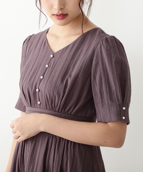 「PROPORTION BODY DRESSING」 半袖ワンピース SMALL ダークグレー レディース_画像6
