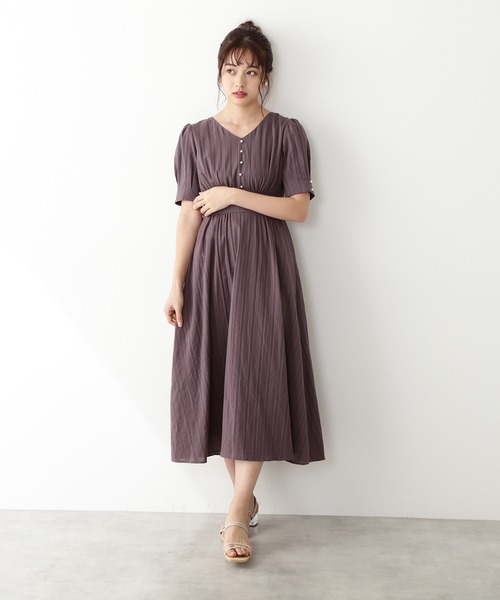「PROPORTION BODY DRESSING」 半袖ワンピース SMALL ダークグレー レディース_画像7
