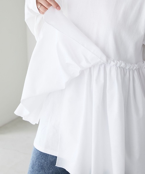 「BONLECILL」 長袖カットソー FREE オフホワイト レディース_画像2