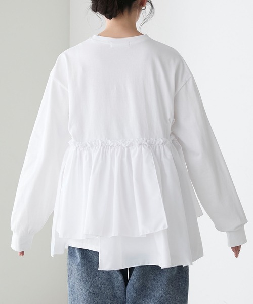 「BONLECILL」 長袖カットソー FREE オフホワイト レディース_画像5