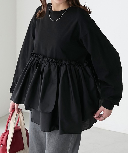 「BONLECILL」 長袖カットソー FREE オフホワイト レディース_画像7