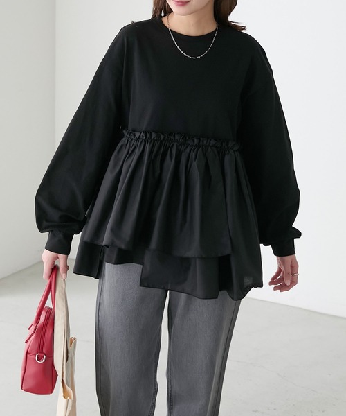 「BONLECILL」 長袖カットソー FREE オフホワイト レディース_画像8