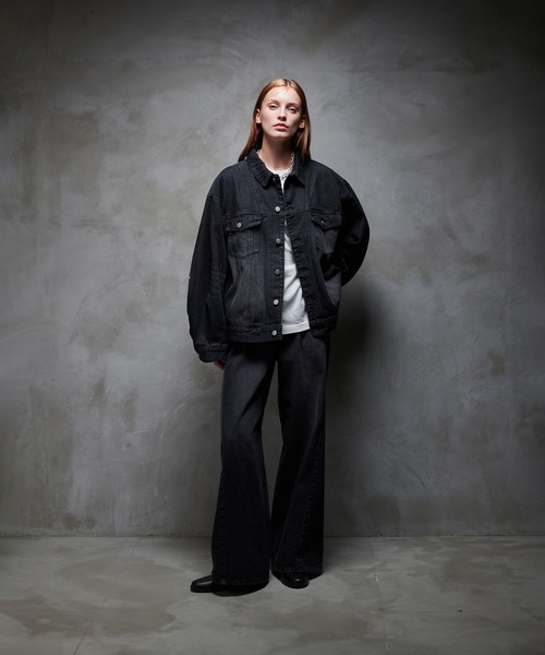 「selle glant」 デニムジャケット MEDIUM ブラック メンズ_画像2