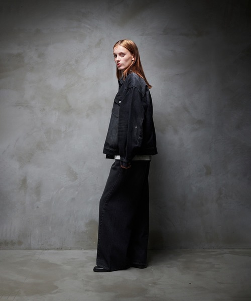 「selle glant」 デニムジャケット MEDIUM ブラック メンズ_画像4