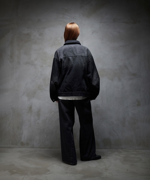 「selle glant」 デニムジャケット MEDIUM ブラック メンズ_画像5