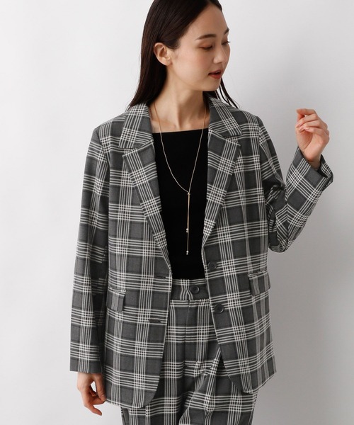 GLOBAL WORK」 テーラードジャケット LARGE ダークブラウン レディース 