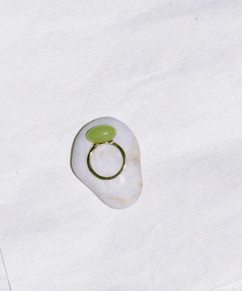 指輪 リング SMELLY so’　oval yellow jade ring レディース