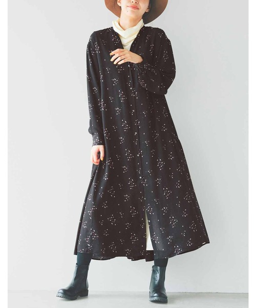 「Live in comfort」 長袖ワンピース SMALL グレー レディース_画像4