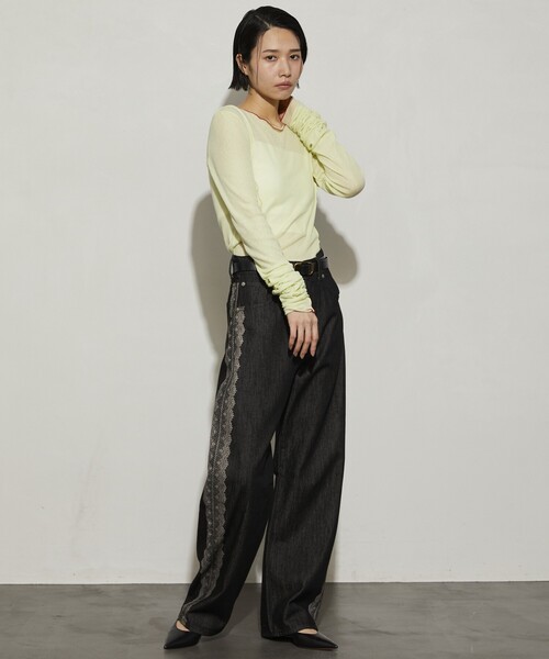 「Firsthand」 デニムパンツ M ネイビー レディース_画像3