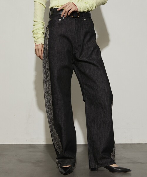 「Firsthand」 デニムパンツ M ネイビー レディース_画像9