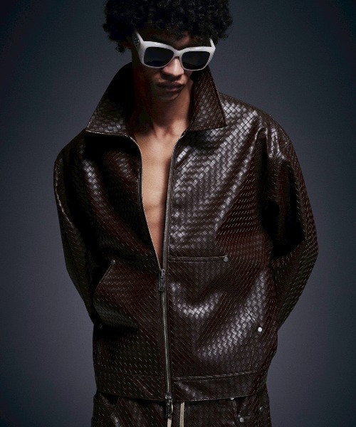 Danke Schön. レザー ブラックS DankeSchon/ダンケシェーン/PU LEATHER A2 BLOUSON