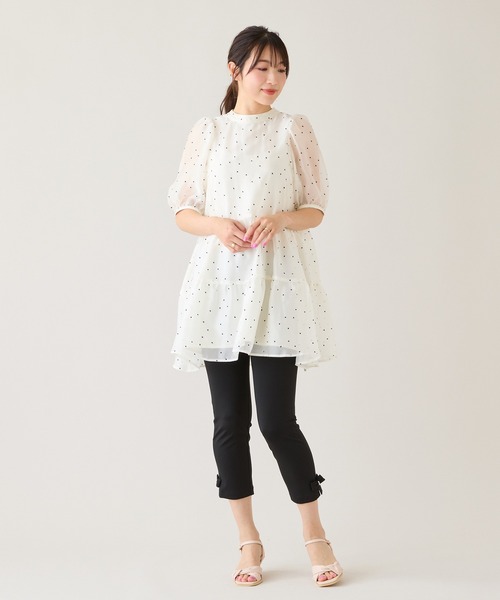 チュニック バックリボンハートフロッキーチュニックの画像