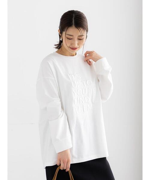 Te chichi（テチチ） tシャツ エンブロイダリーロゴTシャツ レディース