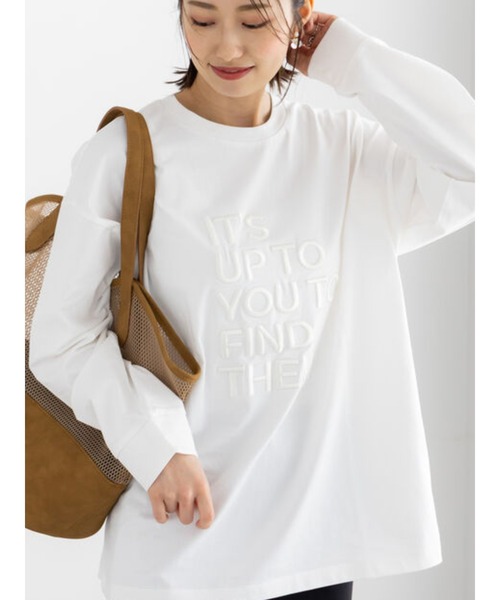 Te chichi（テチチ） tシャツ エンブロイダリーロゴTシャツ レディース