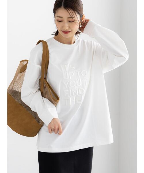 Te chichi（テチチ） tシャツ エンブロイダリーロゴTシャツ レディース