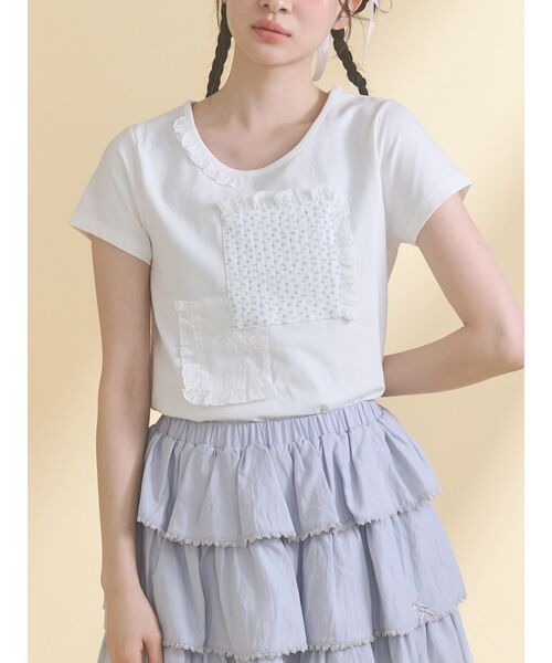 merry jenny（メリージェニー） tシャツ 半袖 パッチワークリメイクtee