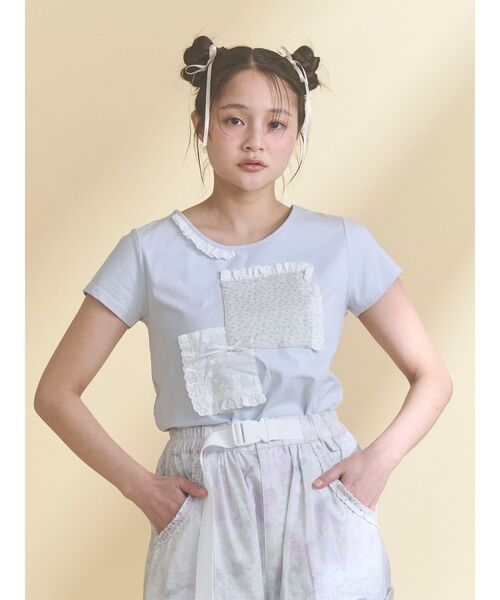 merry jenny（メリージェニー） tシャツ 半袖 パッチワークリメイクtee 
