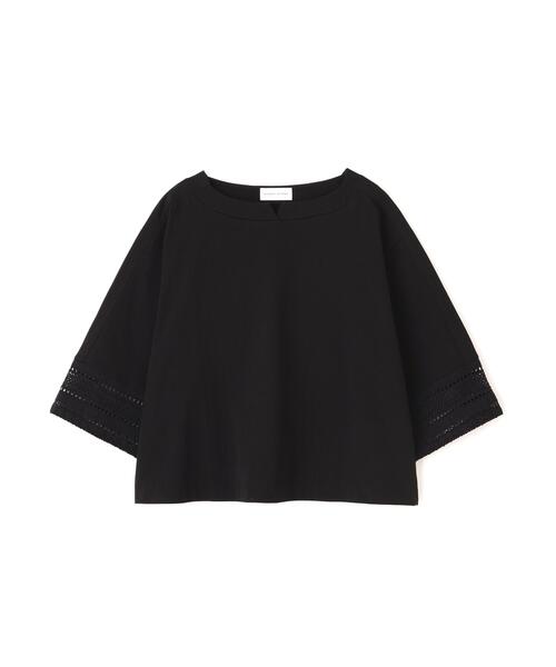 human woman（ヒューマンウーマン） ヘンリーネック tシャツ 袖レース