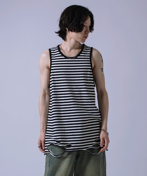 improves（インプローブス） タンクトップ ダメージ加工 ロング丈