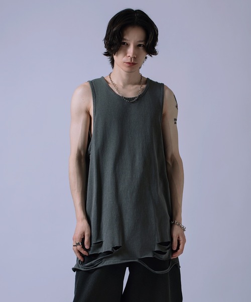 improves（インプローブス） タンクトップ ダメージ加工 ロング丈