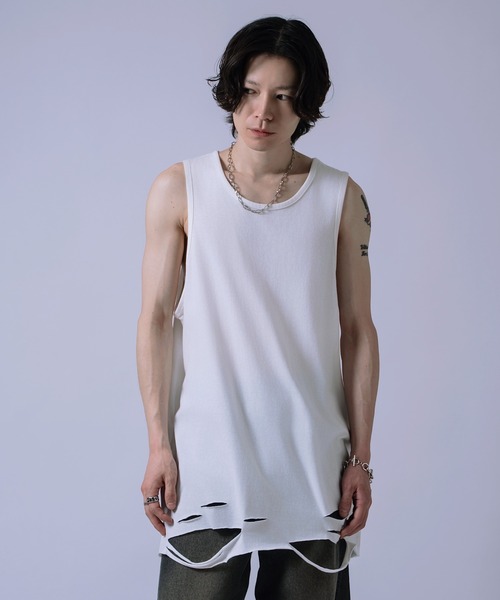 improves（インプローブス） タンクトップ ダメージ加工 ロング丈