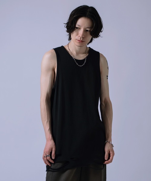 improves（インプローブス） タンクトップ ダメージ加工 ロング丈