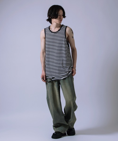 improves（インプローブス） タンクトップ ダメージ加工 ロング丈