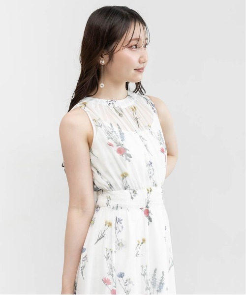 ワンピース 「Botanical Bloom」ボタニカルフラワーシフォンワンピースの画像