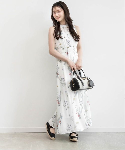 ワンピース 「Botanical Bloom」ボタニカルフラワーシフォンワンピースの画像