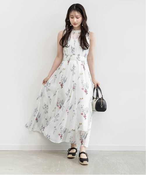 ワンピース 「Botanical Bloom」ボタニカルフラワーシフォンワンピースの画像